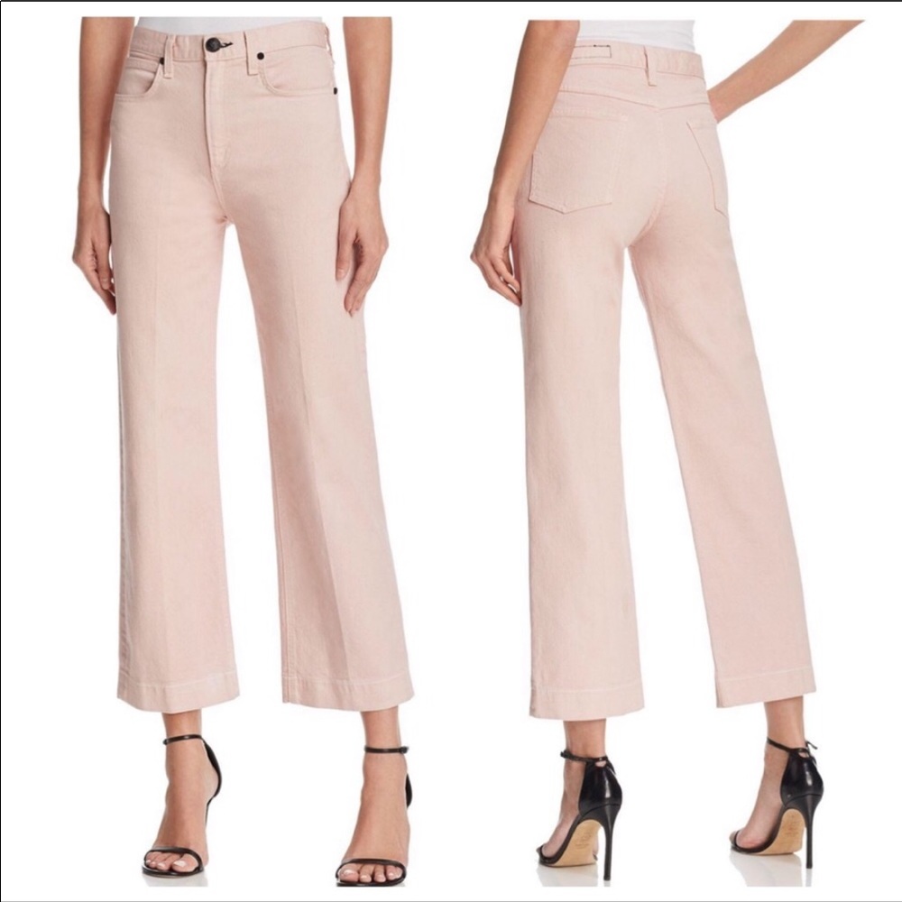 Rag & Bone Justine High Rise Wide Leg Cropped Jean